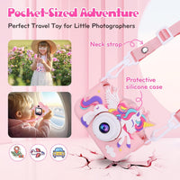 Alotwan unicorn kids camera with silicone case, 2.4-inch screen and lanyard - view 6