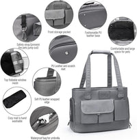 Dog Carrier, Cat Carrier, Pet Carrier, Foldable Waterproof Premium Oxford Cloth Dog Purse, Portable Bag Carrier for Small to Medium Cat and Small Dog