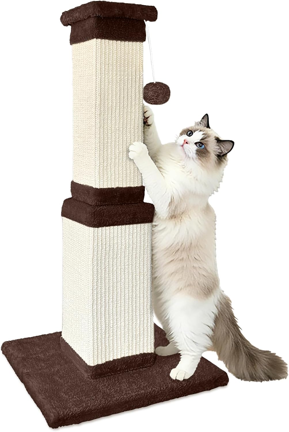 Cat Scratching Post for Indoor Cats - Brown / Scratcher only