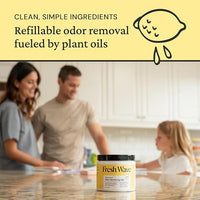 Fresh Wave Lemon Odor Removing Gel, 15 oz., Pack of 2 - Safer Odor Absorbers for Home, Natural Plant-Based Odor Eliminator, Every 15 oz. lasts 30-60 Days, For Cooking, Trash & Pets