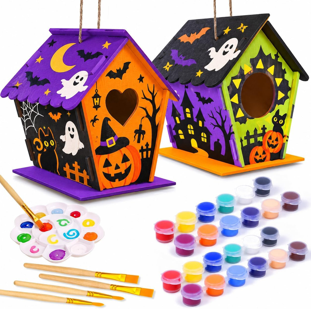 hapray 4 Pack Bird House Craft Kit - 2 Pack