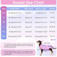 Kuoser Dog Surgery Recovery Suit, Anti Licking Pet Surgical Suit for Dogs Male Neuter, Female Dog Surgery Suit for Spay Subsititute E-Collar Cone, Dogs Body Suits After Surgery Pink Polka Dot 2XL