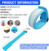 KIRALUMI 8 Pack LED Light Up Bracelets, 3 Modes - Blue - 8 PCS - image 2
