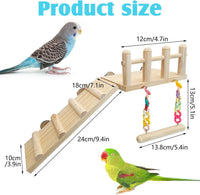 13Pcs Parrot Swing Chew Toys Bird Perches Platform with Climbing - 17 pcs - image 2