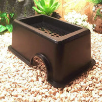 Reptile Hide Box, Humid Hideout Cave for Reptiles Snake Hide Lizards Hideaway Hut Leopard Gecko - 1 PC - image 3