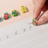 300PCS Mini Cute Animals and Fruits Pencil Erasers for Kids Bulk – Fun for Kids & Family - small / Christmas - image 4