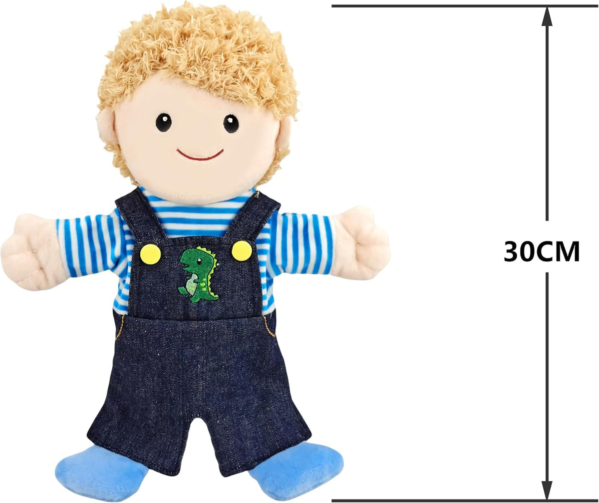 Family Hand Puppets for Kids, Includes Grandpa, Grandma, Dad - Whole Body Son - image 2