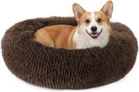MIXJOY Orthopedic Dog Bed Comfortable Donut Cuddler Round Pet Beds - M(30’’x 30’’) / Chocolate