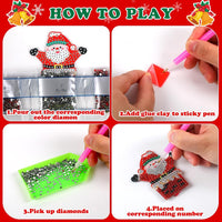 Labeol Diamond Art Kits for kids 5D Diamond Creat Your Own GEM - merry christmas - image 3