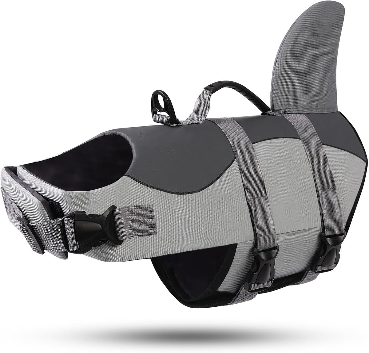 ASENKU Dog Life Jacket, Pet Safety Vest for Swimming & Boating - Large / Grey - image 2