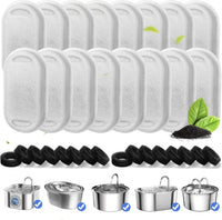 16 Pack Replacement Filters for Cat/Dog Water Fountain - 32 Filters