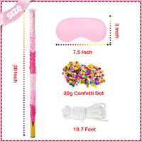 PCFING 30 inch rainbow piñata stick kit with blindfold and rope - view 16