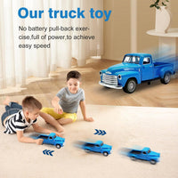 Little Blue Truck Toy,1:32 Pull Back Cars Toy for Kids Boys Girls – Fun for Kids & Family - Blue/Red/Yellow/Green - image 3