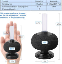 HITOP 2 Pack Aquarium Bio Sponge Filter: Diameter 2.5in Mini - Large 4in-1pack - image 2