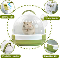Hamster Carrier Cage Portable Cages Small Animals Carry Travel Case - 【Green】 - image 4