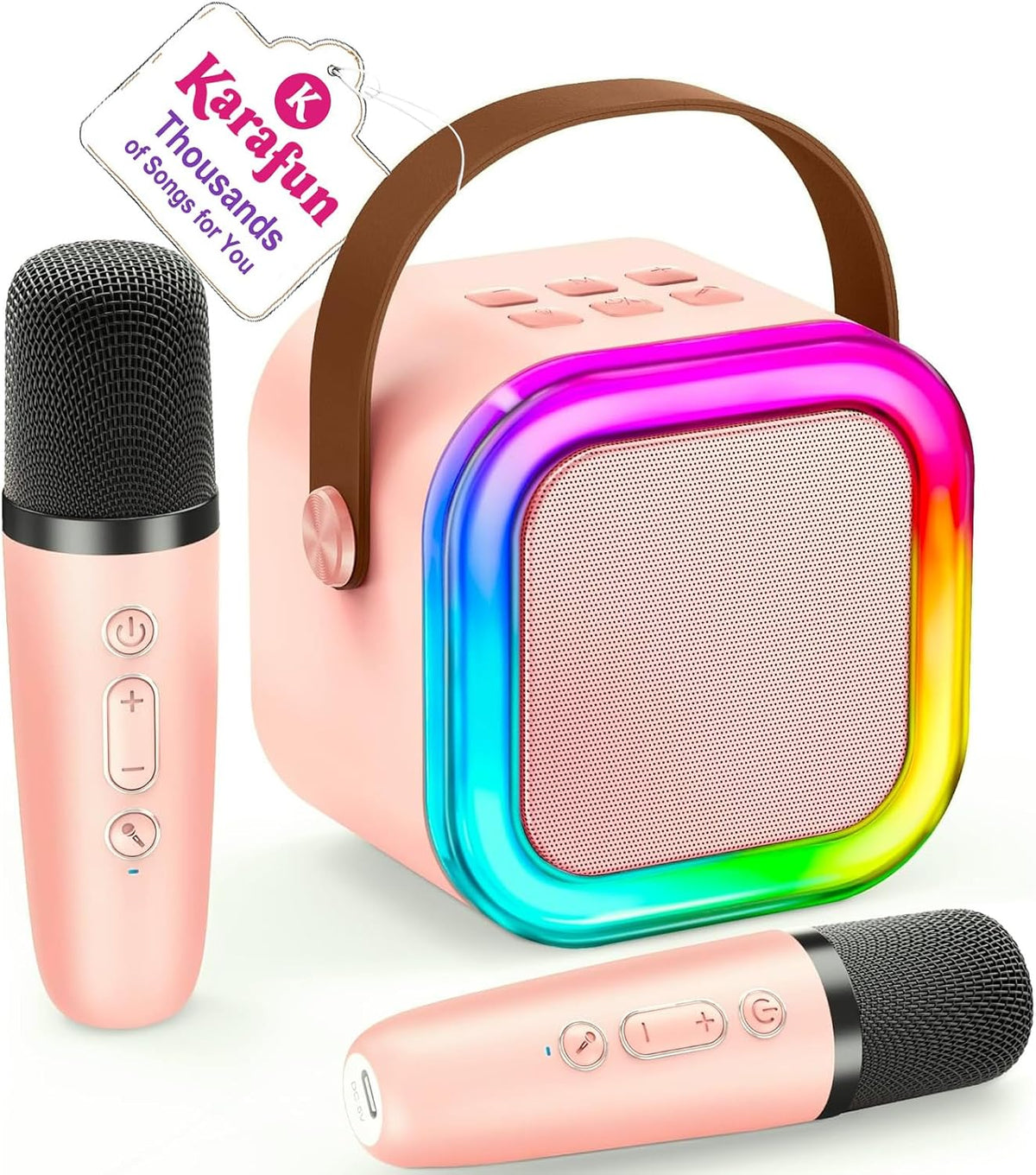 IROO Mini Karaoke Machine for Kids - P-ink