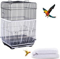 Bird Cage Seed Catcher, Seed Catcher Guard Net Cover - Solid-white / 15.7" x87"