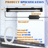 Smart App-Controlled LED Aquarium Light with 16 Million Colors - 11.2 inches - image 4