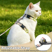 PUPTECK Adjustable Cat Harness and Leash Set Escape Proof Kitten - Small / Beige(Plaid) - image 3