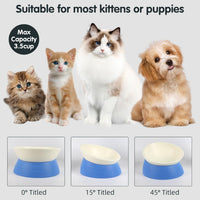 Bulldog Bowl Anti-Slip Dog Cat Dish Detachable Rubber Dog Bowl Pet - Blue / 3.5 Cup ( Medium/Large Dog ) - image 3