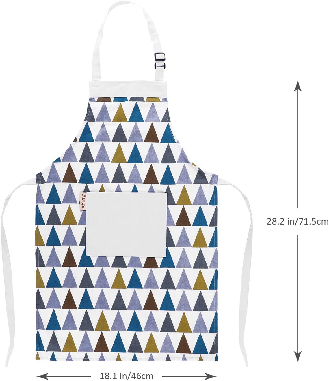 Aurya kids apron and chef hat set in light blue with front pocket and adjustable strap - view 25
