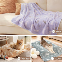 Luciphia 3 Pack Cute Dog Blankets Soft Fleece for Small Puppy Cat - Catnap Crew / 23x16 inch (Pack of 3) - image 3