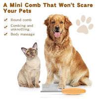 DLUGOPIS 4 In Pet Face and Finishing Comb for Dogs Small Faces Metal Pocket Comb Perfect For Matted Fur Knots Tangles