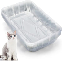 Tessco for you 30 Pack Disposable Litter Boxes for Cats - Clear