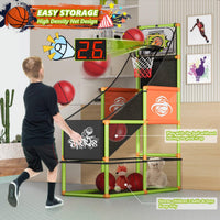Arcade Basketball Game Set Boy Toys Indoor Outdoor Kids Basketball - Green - image 2