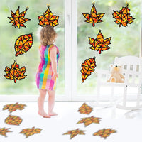 QOUBAI 32 Sets Halloween Bats Suncatchers Craft Kit DIY Window - Maple Leaf - image 4