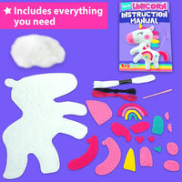 KRAFUN Beginner Sewing Kit, Sew Kitten & Mouse, Pre-Cut Felt - Unicorn - image 3