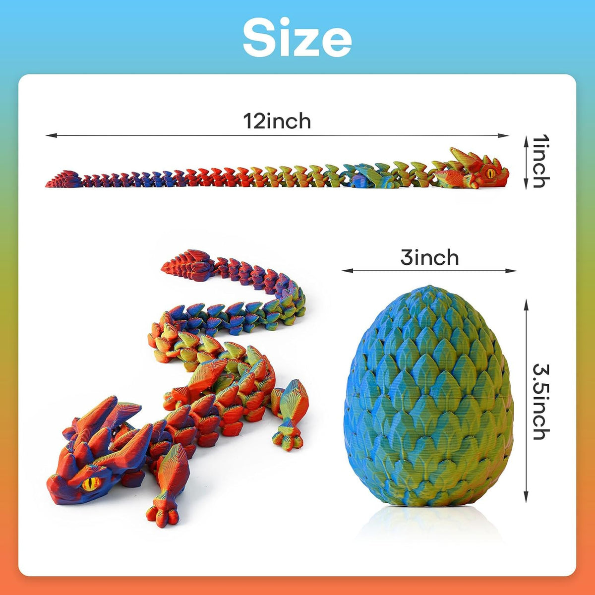 3D Printed Dragon Eggs with Dragon Inside - Random Neon City - image 2