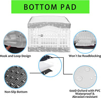 2 Pack Dog Playpen Cover and Bottom Pad Fits for 36 Inch 4 Panels Pet - Gray - image 4