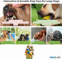 Durable Dog Chew Toys Gift Box – Eco-Friendly Teething Toys for Aggressive Chewers, Plush & Squeaky Toys, Toothbrush, Ideal Gift Basket for Medium & Large Dogs