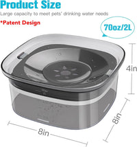 UPSKY 4L Dog Water Bowl No Spill Large Capacity Slow Drinking Water - 2 L / C-Black - image 2