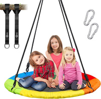 Trekassy 40" Saucer Tree Swing - Rainbow