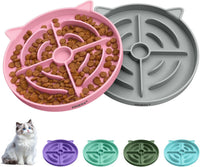 YINEYA 2 Pcs Silicone Slow Feeder Cat Bowl