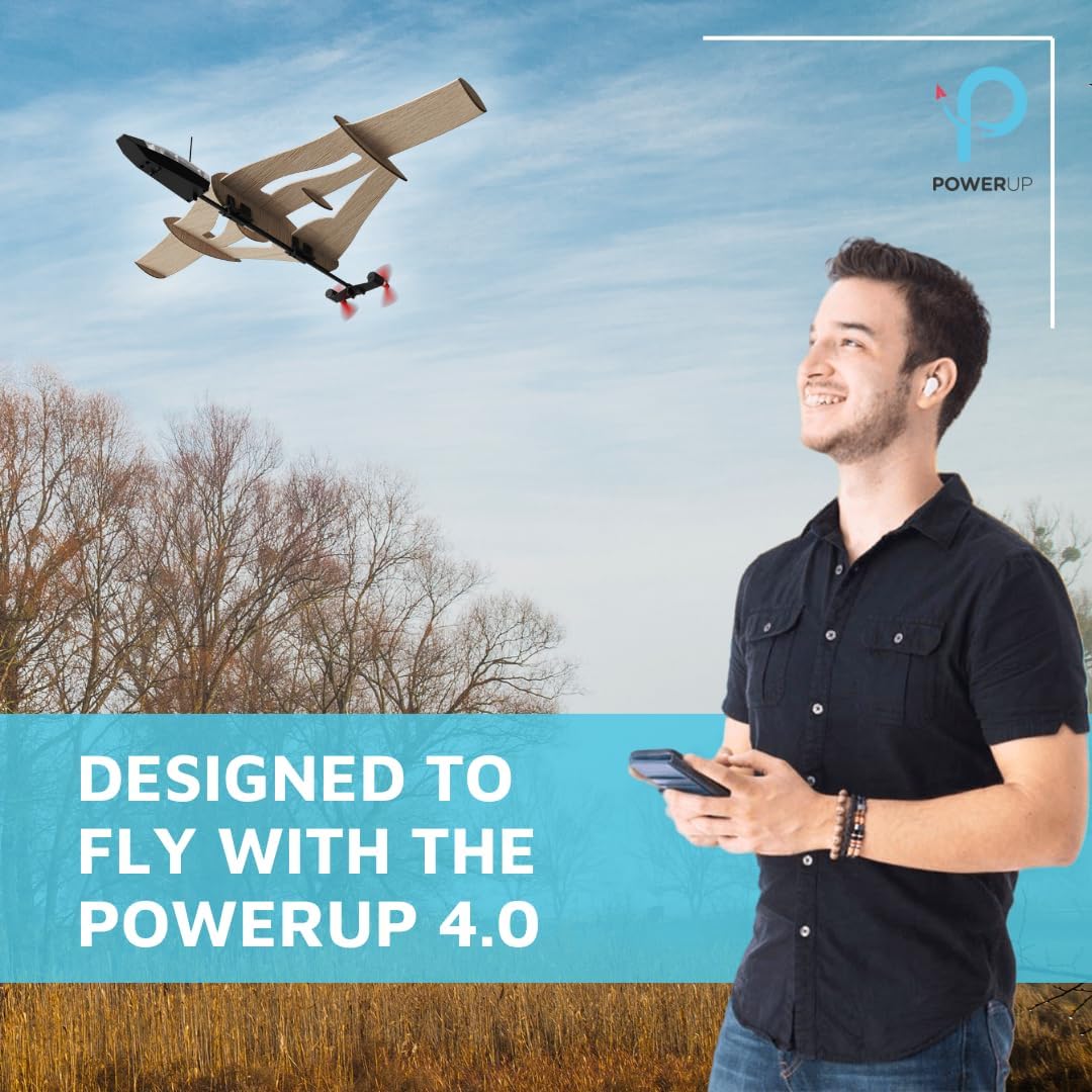 POWERUP 4.0 Dragon Paper Airplane Kit Smartphone App Controlled RC - Starflux Balsa Kit - image 2