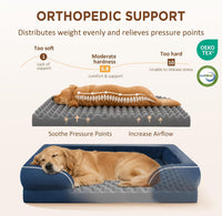 Comfort Expression Waterproof Orthopedic Dog Bed for Extra Large Dogs – Essentials for Dogs - 42.0"L x 30.0"W x 8.5"Th / Navy Blue - image 2