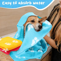 Eccliy 20 Pcs Puppy Blanket Fleece Pet Dog Throw - Paw / 39 x 35 Inch - image 4