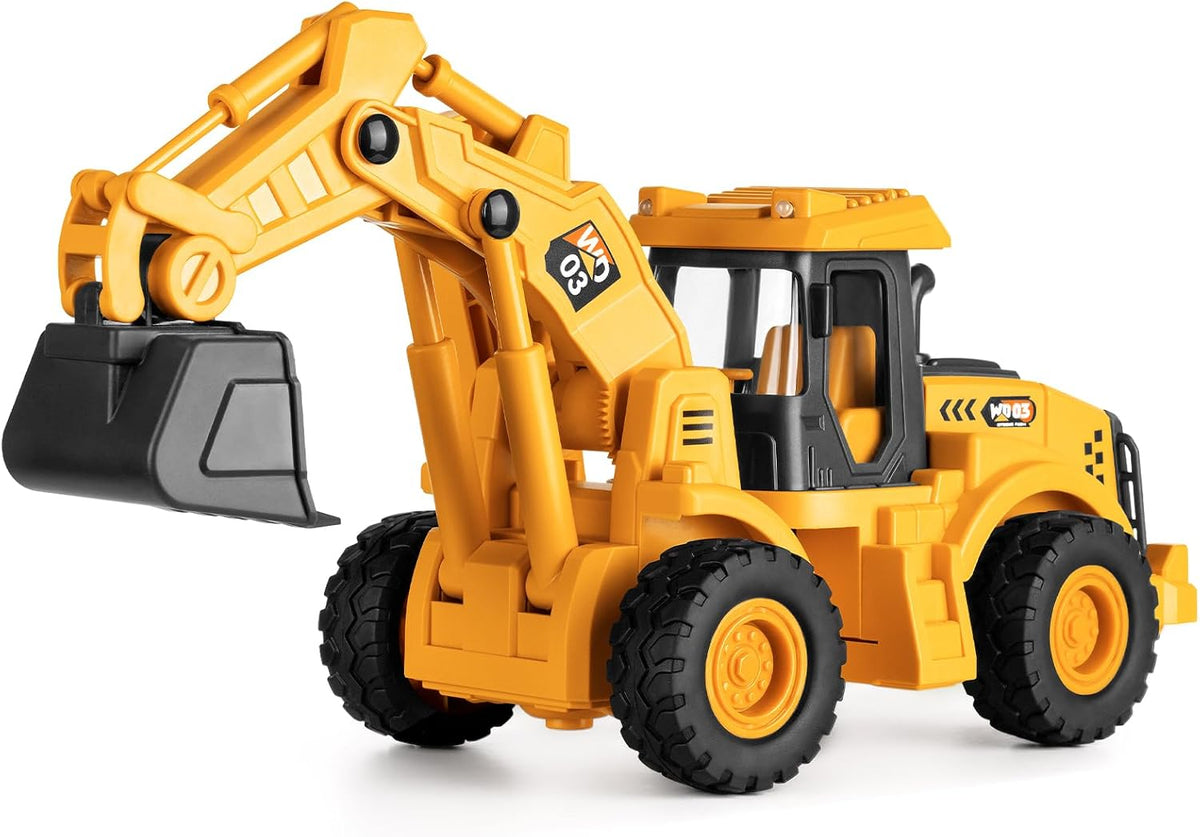 YySiRui 16 inch bulldozer toy with movable blade and rubber tires