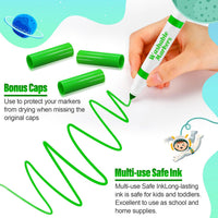 Janlaugh washable markers bulk pack of 24 broad line markers with conical tips - view 29