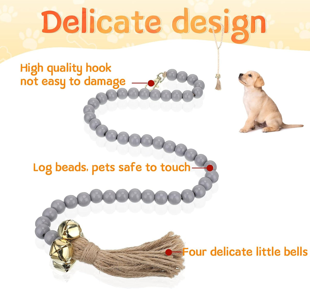 Patelai 3 Pcs Dog Training Bells for Potty - image 2