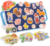 CHEFAN Felt Board for Toddlers, Felt Story Board - Old Mcdonald Had a Farm
