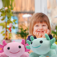 Axolotl Plush Toy, 10.8” Soft Cute Axolotl Stuffed Cotton Plush Pillow Kawaii Salamander Animal - Green - image 4