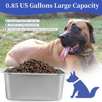 3 Gallon Large Dog Water Bowl, Stainless Steel Bowl, Giant Dogs – Essentials for Dogs - 1PCS(Original Color) / 0.85 Gallons - image 3