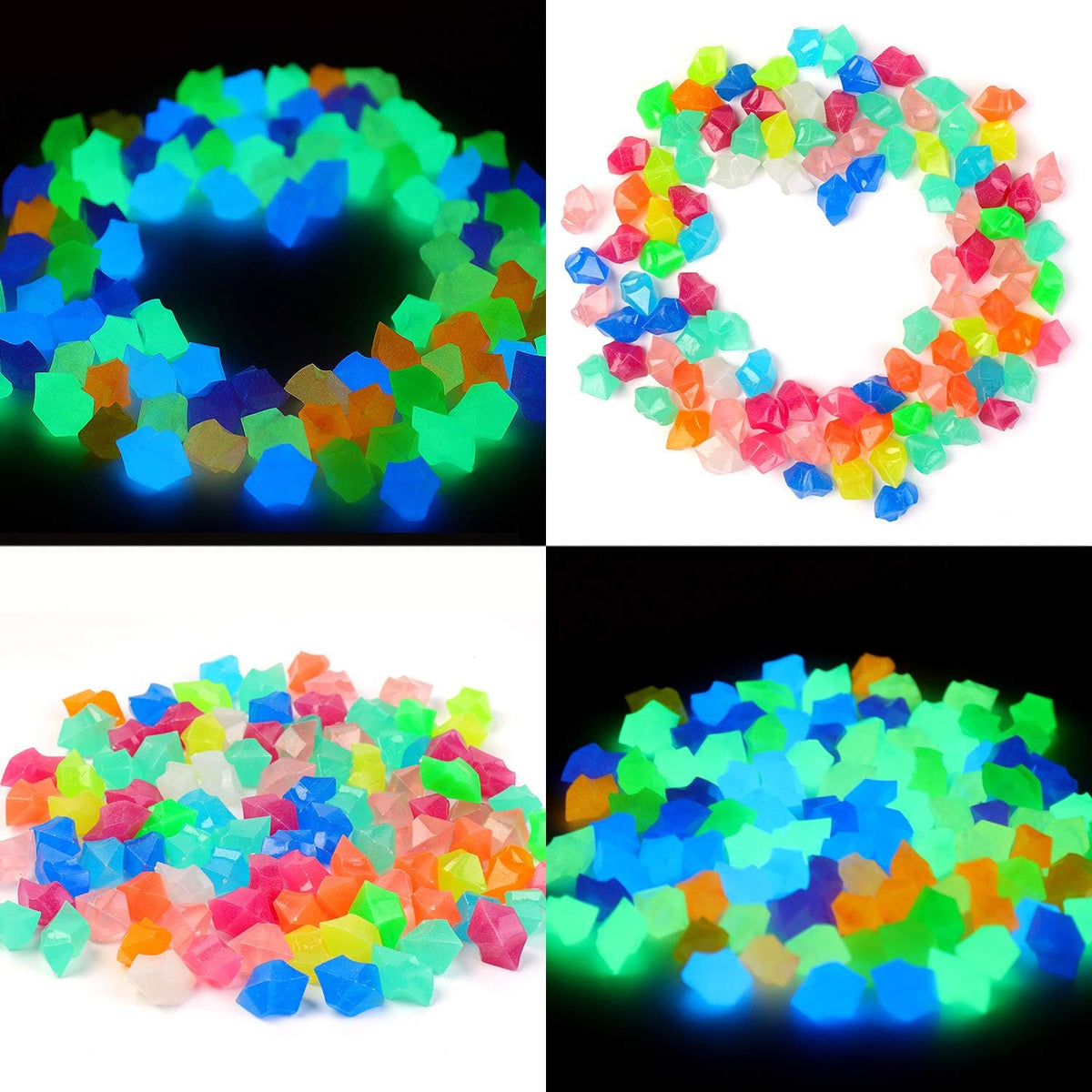 Oubest Fish Tank Decorations Rocks Little Glow in the Dark Aquarium - image 2