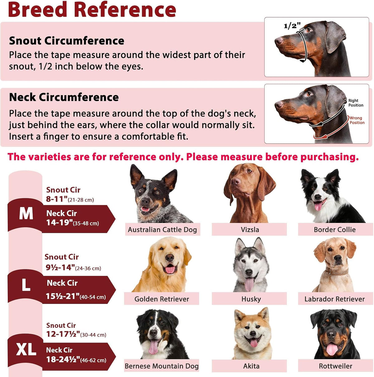 Soft Dog Head Collar, Patented Padded No Pull Training Head Halter – Essentials for Dogs - Red / L (Snout 9.5"-14") - image 4