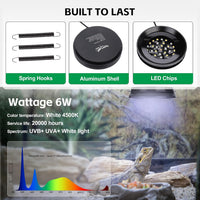 UVB Light for Reptiles with Dimming - Black / 6W-Balck - image 2