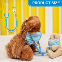 meekoo 2 Pack Kids Stethoscope Toy Halloween Cosplay Costume - Pink, Blue - image 4